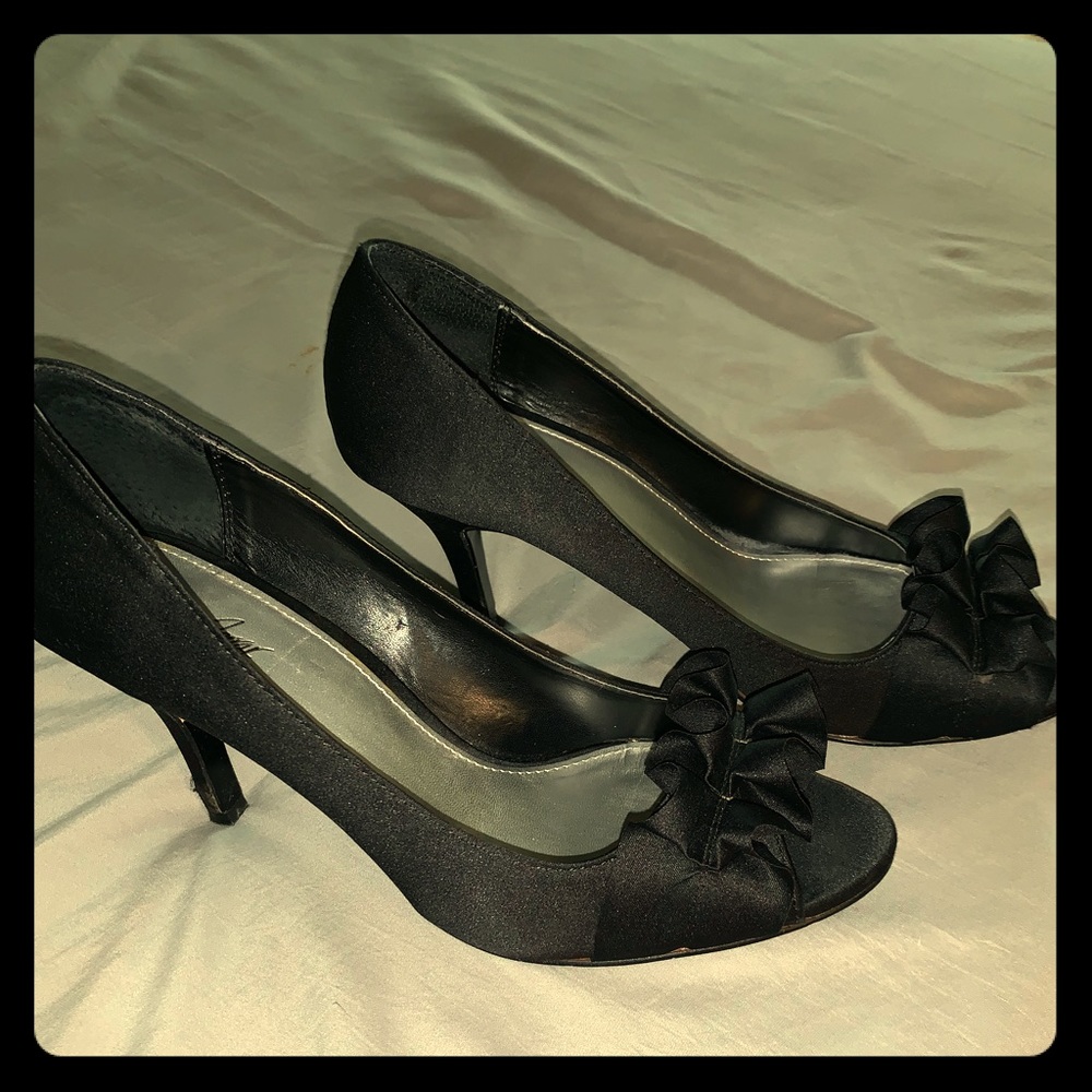 Black Open Toe 3” Heel